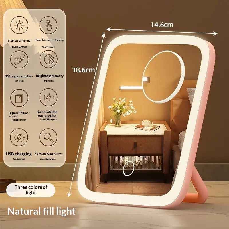 GlowHaven Rechargeable LED Makeup Mirror