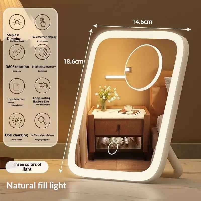 GlowHaven Rechargeable LED Makeup Mirror
